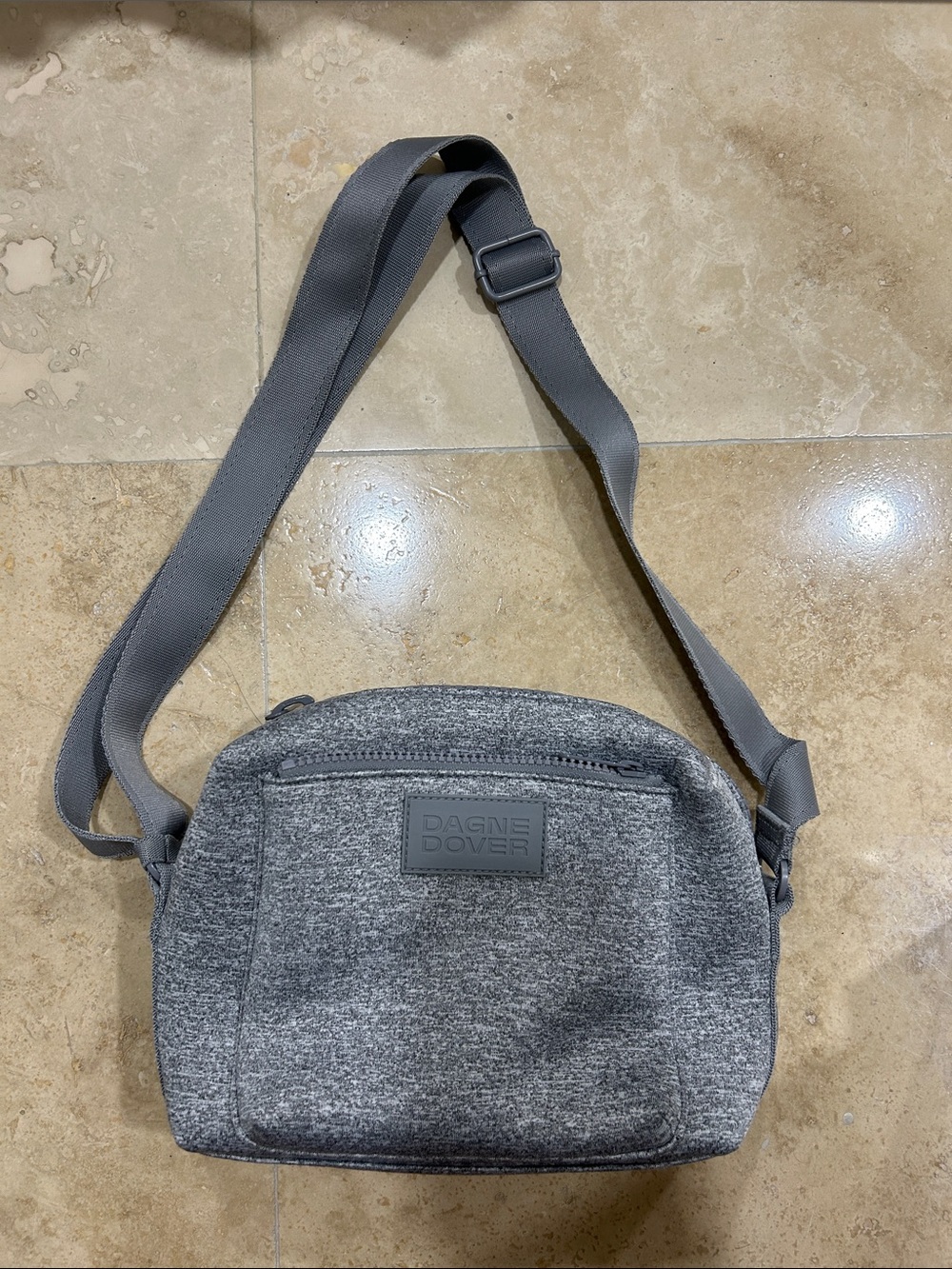 Dagne Dover Heather Gray Messenger Crossbody